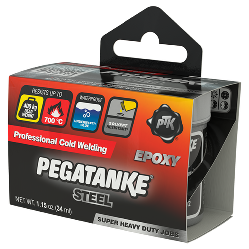 PEGATANKE - Steel 2 Part Epoxy Resin, Professional Cold Weld Adhesive, 34ml